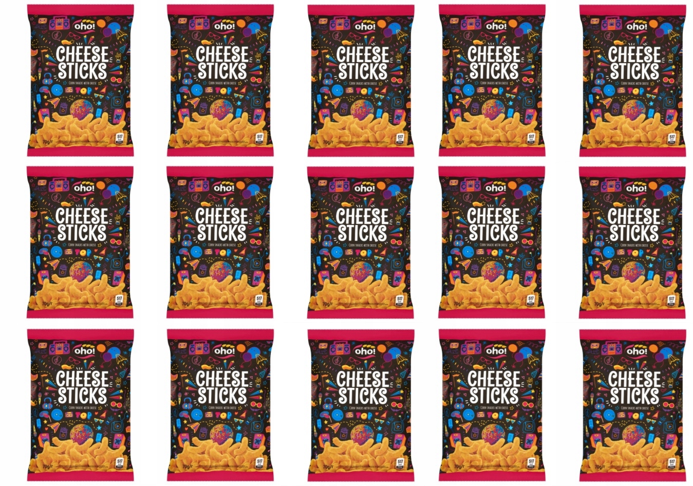 15x 200g Oho! Cheese Sticks chipsy chrupki serowe Karton