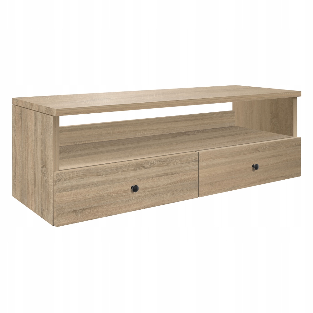 Skříňka, stolek, závěsná Rtv komoda s úchytkou, dub sonoma, šířka 90 cm