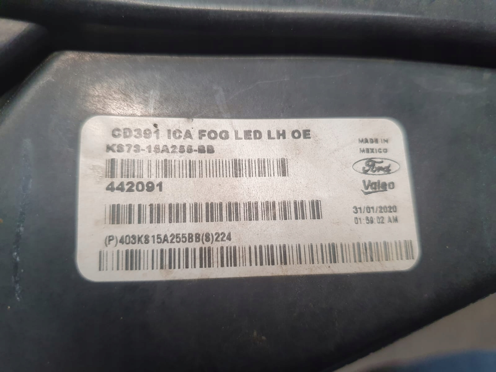 галоген левая FORD Fusion РЕСТАЙЛИНГ америка KS73-15A255-BB