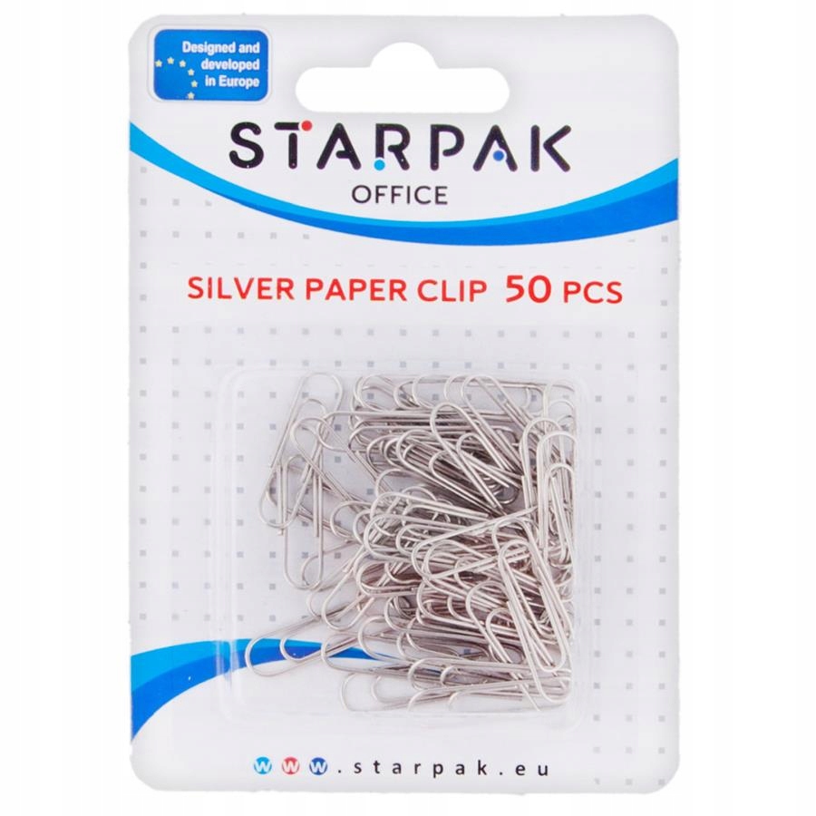

Spinacze Biurowe srebrne 50 Sztuk małe Starpak