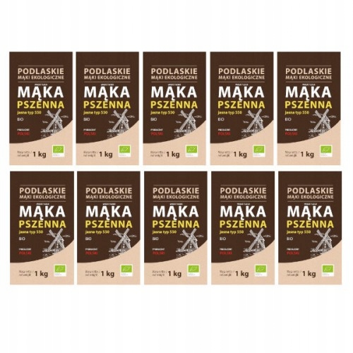 10x Pšeničná mouka světlá Bio 1kg