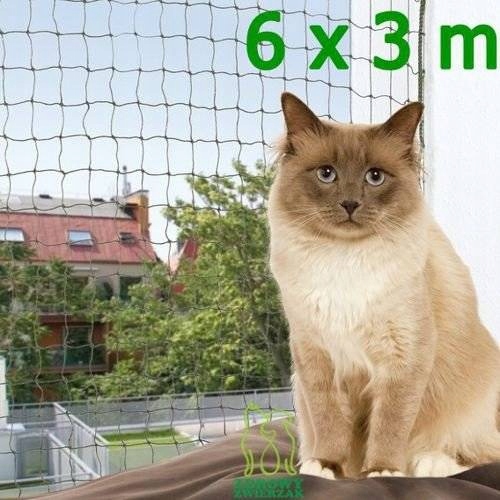 Trixie silná ochranná síť pro kočky balkon okno kryt okna balkon 6x3 m