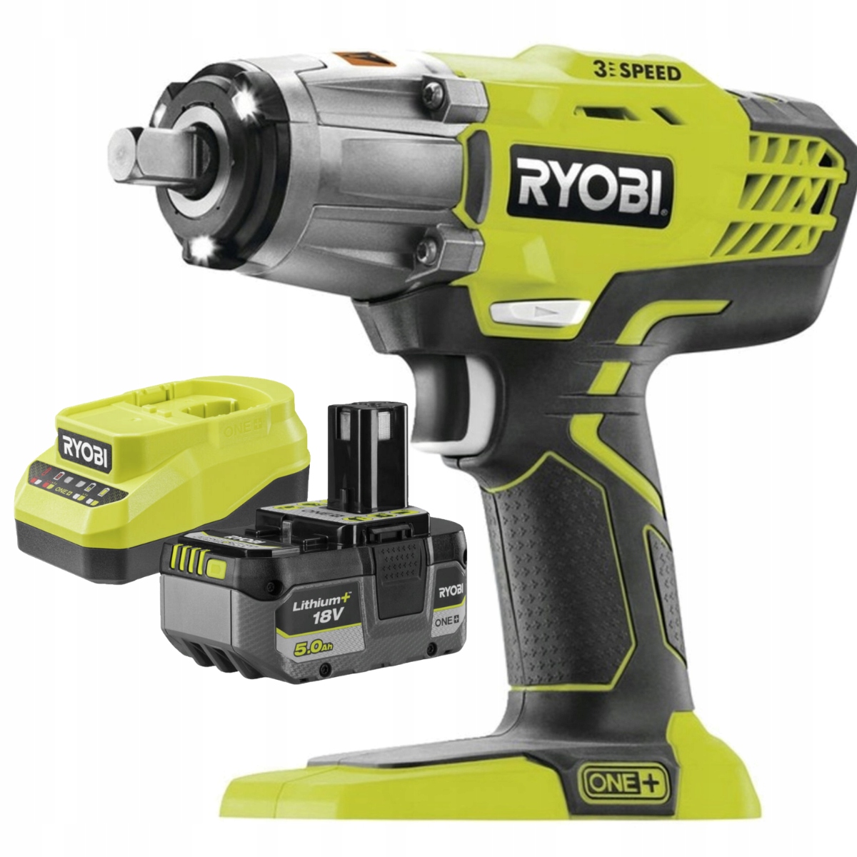 132352 Ryobi Rázový utahovák 18V 152206 Ryobi Akumulátor nabíječka 18 V (1x