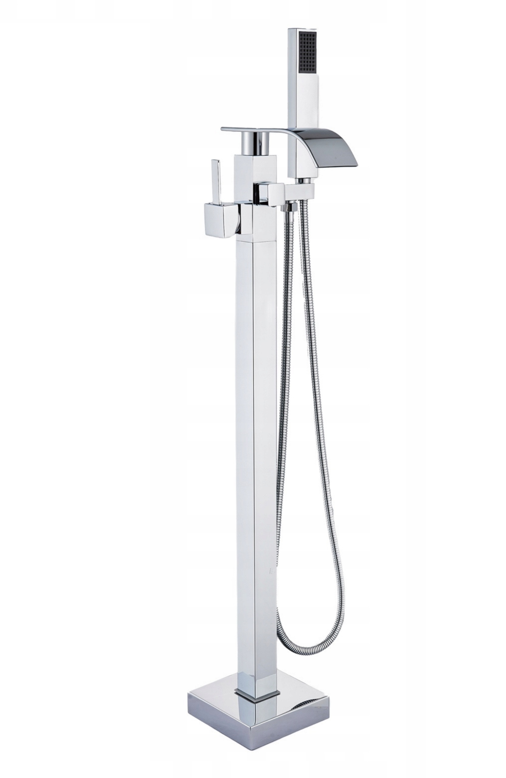 Voľne stojaca vaňová batéria Vodopád Chróm