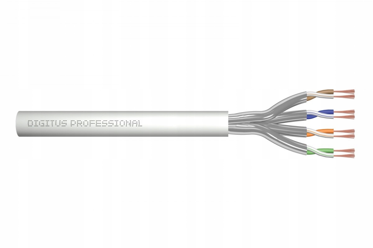 Kábel Patchcord Digitus Cat 6A U/ftp 100 m Lan RJ-45 Šedý