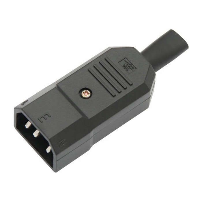 

Wtyczka IEC320 C14 Wtyk Zasilania Męski na Kabel