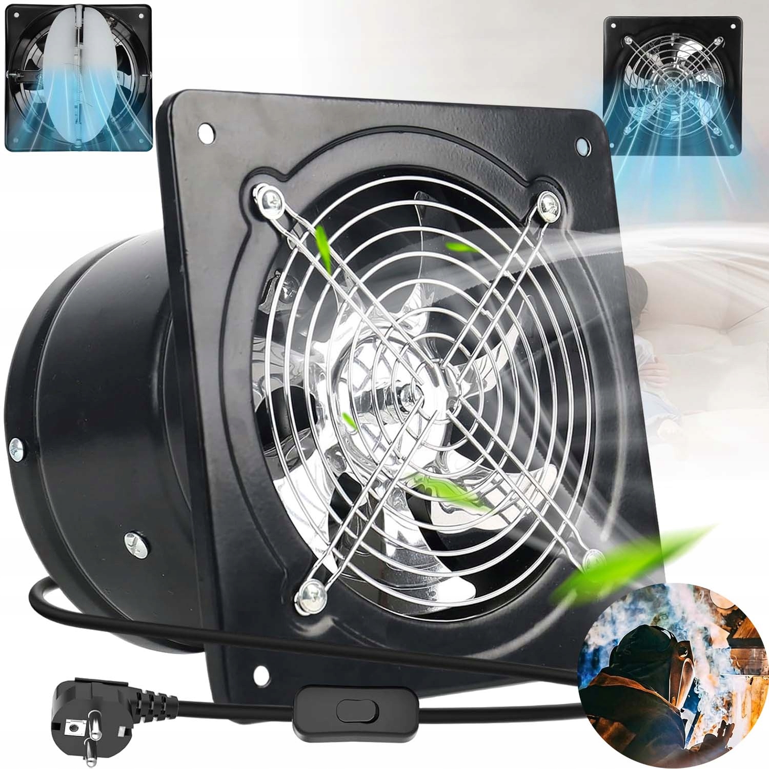 Koupelnový Ventilátor 150 MM Tichý Zpětná Klapka Do Koupelny