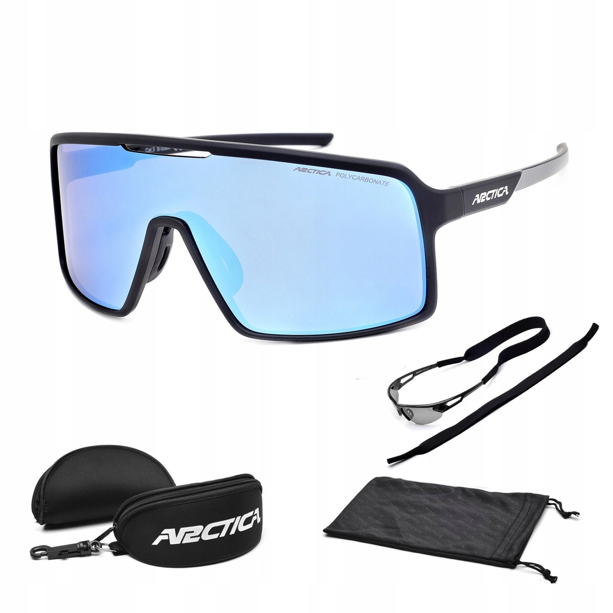 Okulary Rowerowe Sportowe Do Biegania Arctica S-336A UV400 Kat. 3 Lustrzane