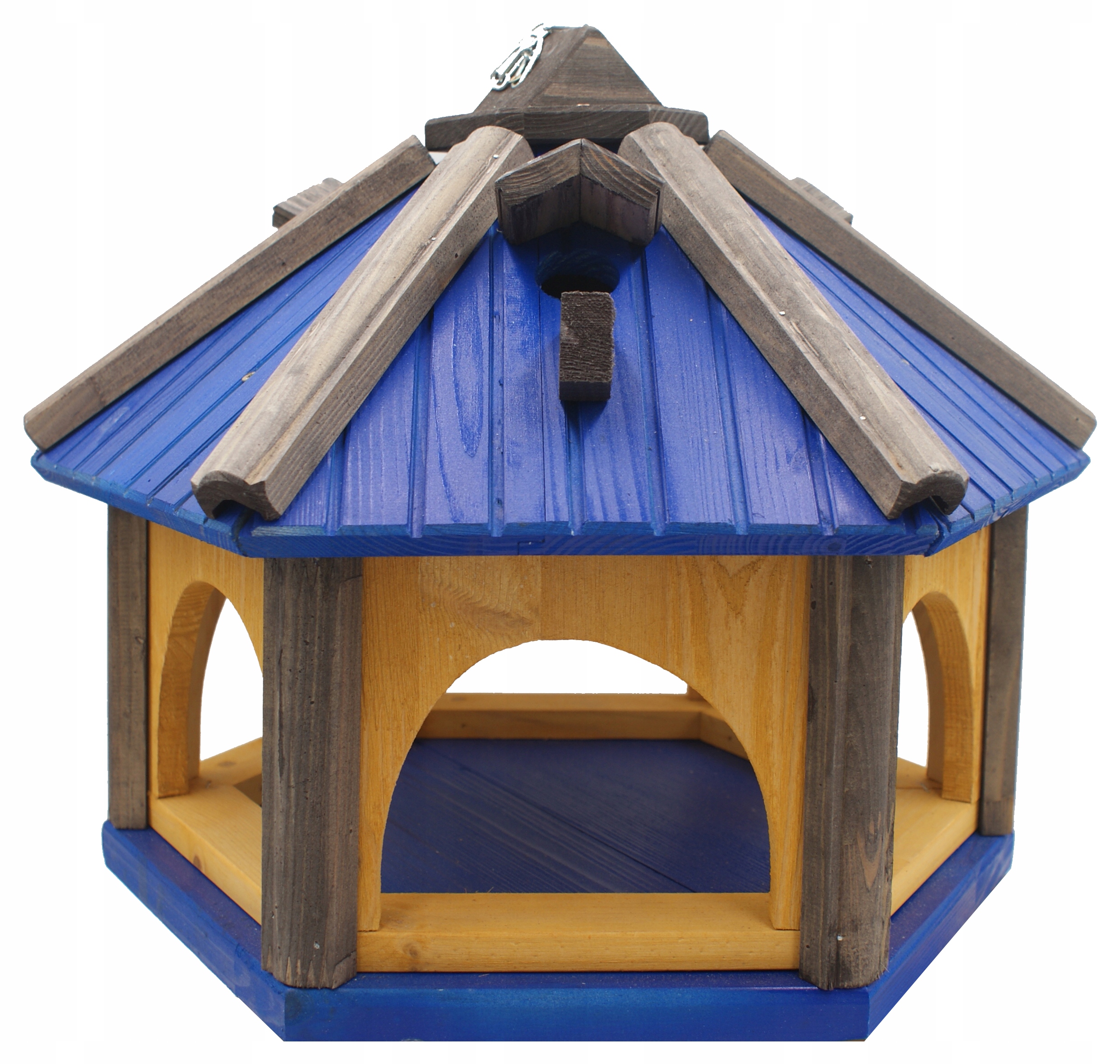 Krmítko pro ptáky k zavěšení modré Polský s hnízdní budkou výrobce