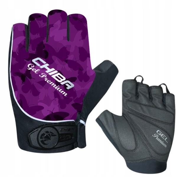 Rękawice rowerowe Chiba Lady Gel Premium fiolet L
