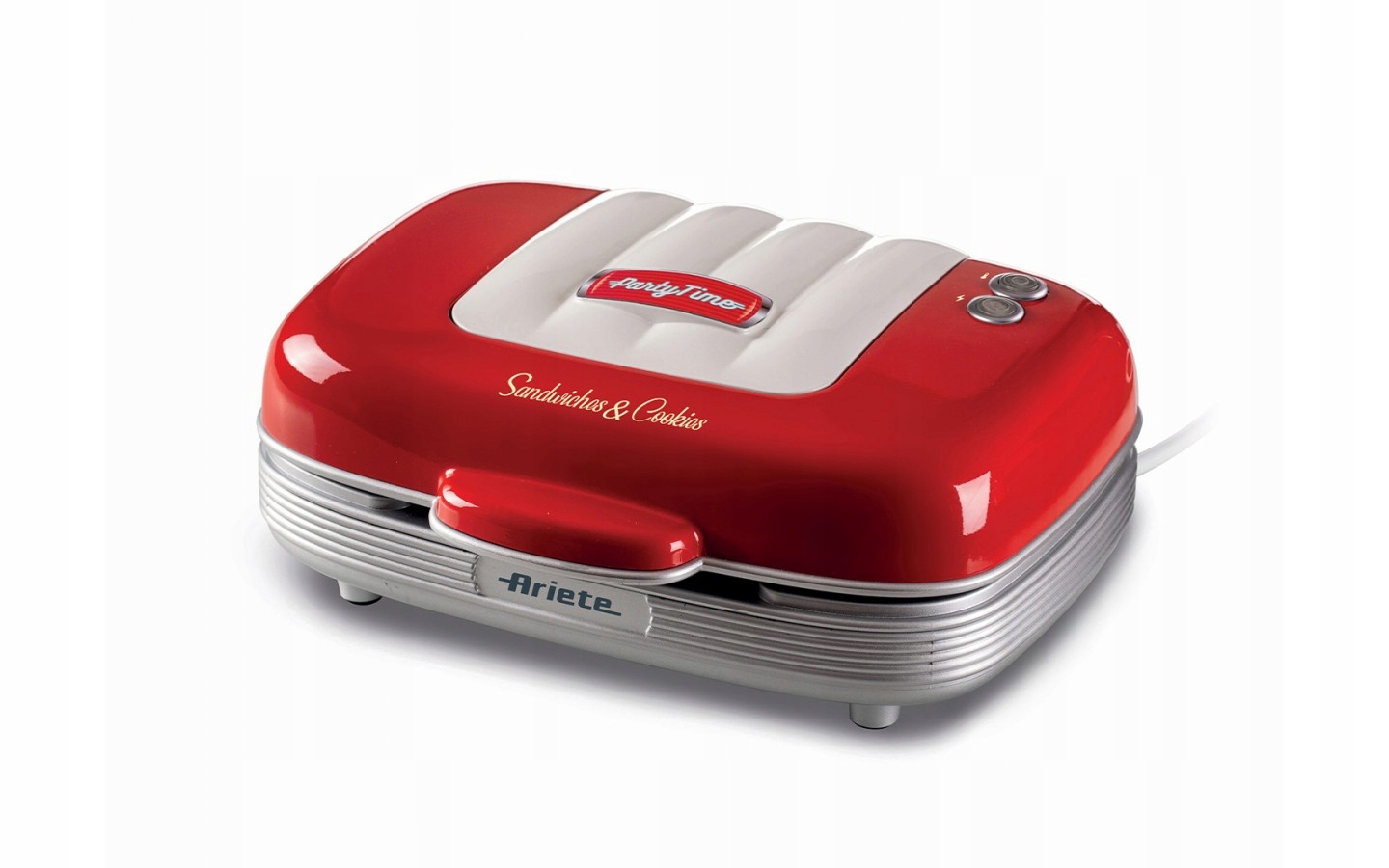 Sendvičovač Ariete 1972/00 červený 700 W, retro