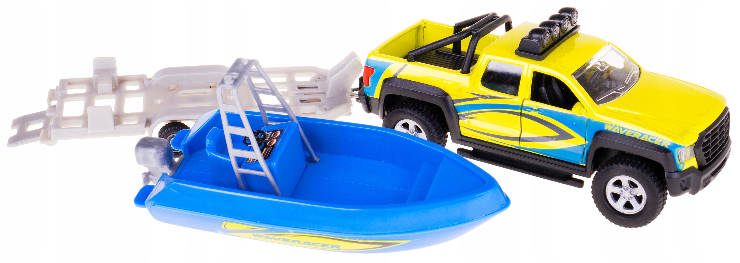 AUTO PICK-UP METAL NAPĘD ŚWIATŁO/DŹWIĘK Z ŁODZIĄ Bohater brak