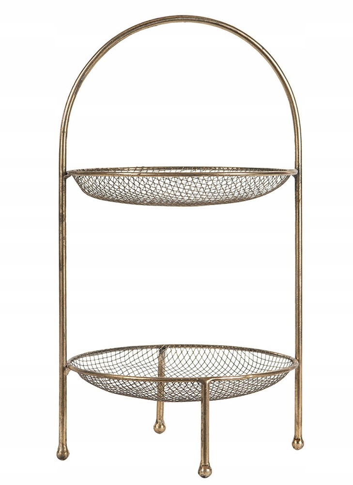 

Kosz Stojący stare złoto metalowy wys. 46cm