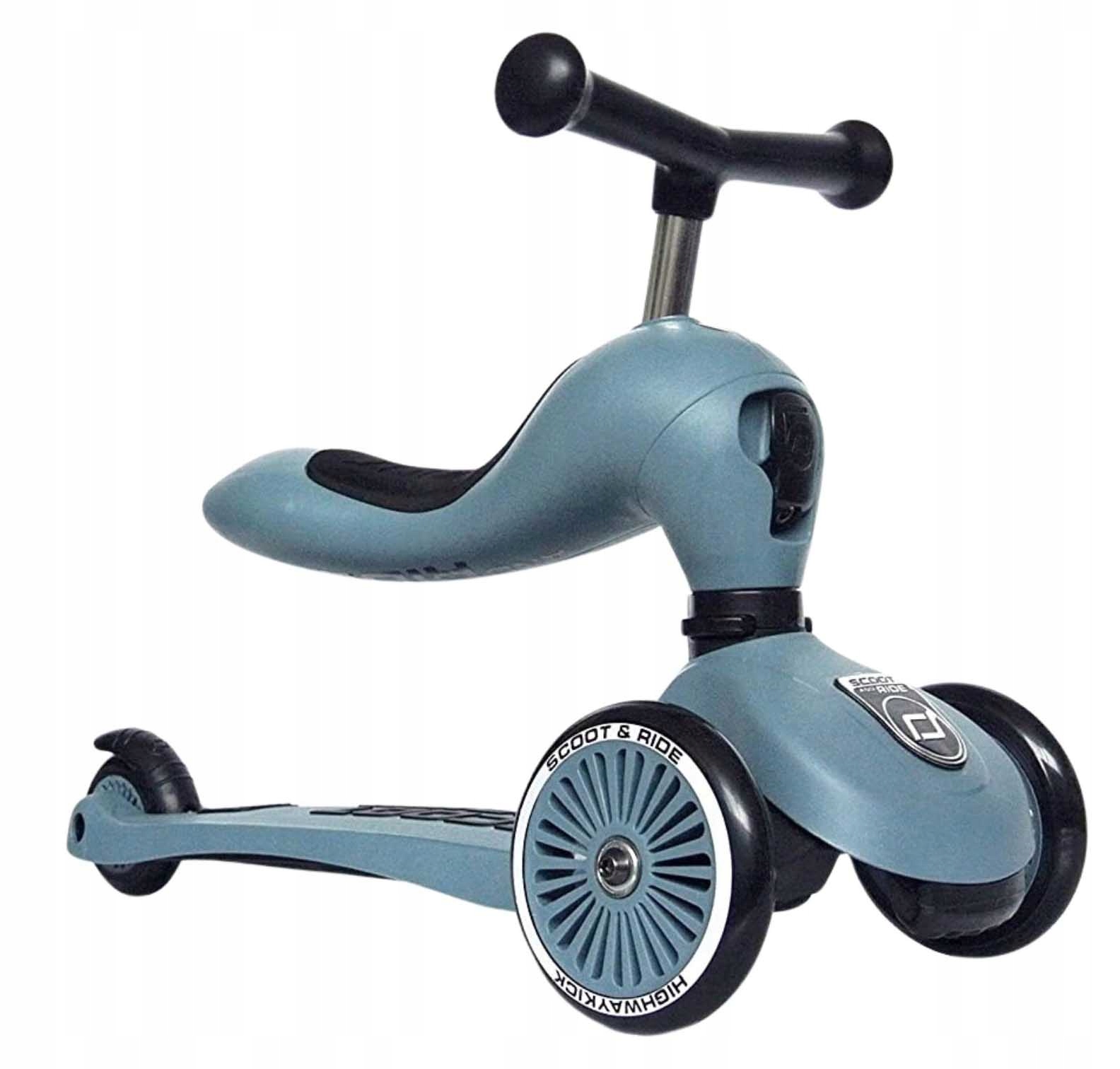 Scootandride Jeździk i hulajnoga 2w1 Highwaykick 1 Steel