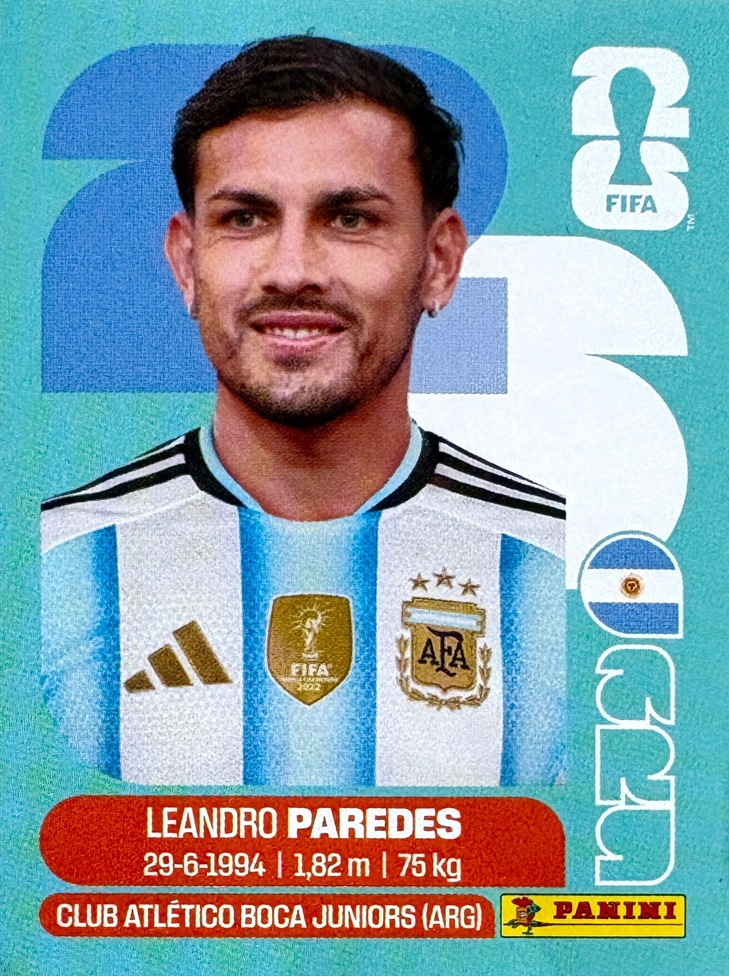 Naklejki Panini World Cup 2026 naklejka Arg 12 Paredes Argentyna
