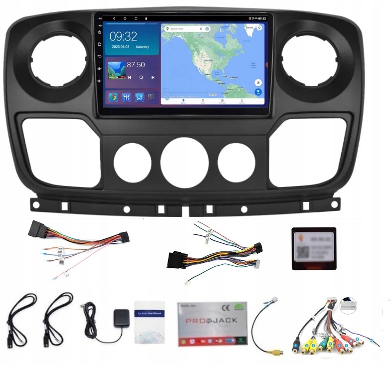 Rádio Navigácia Gps Nissan NV400 2010-2022 Carplay Wifi Usb 2GB 64GB