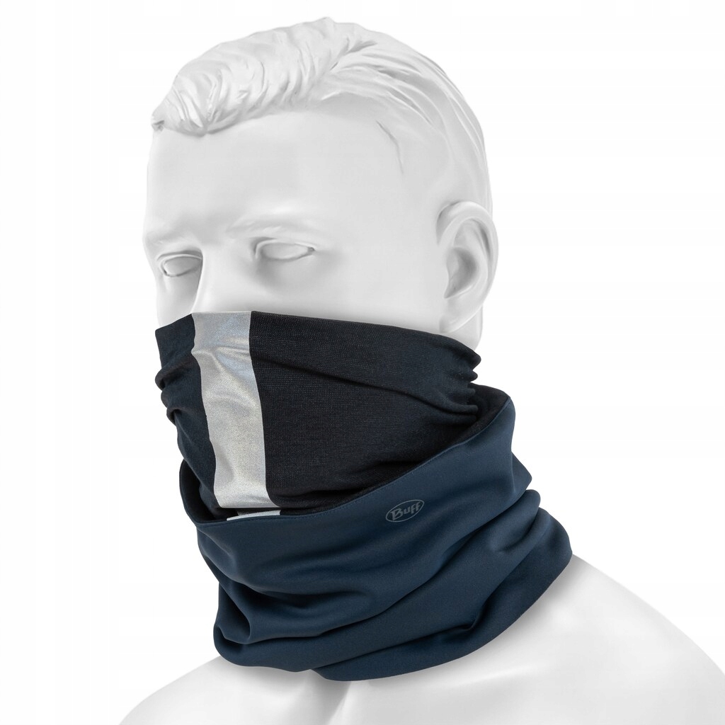 Víceúčelový ochranný šátek nákrčník Buff Safety Windproof Reflective Navy