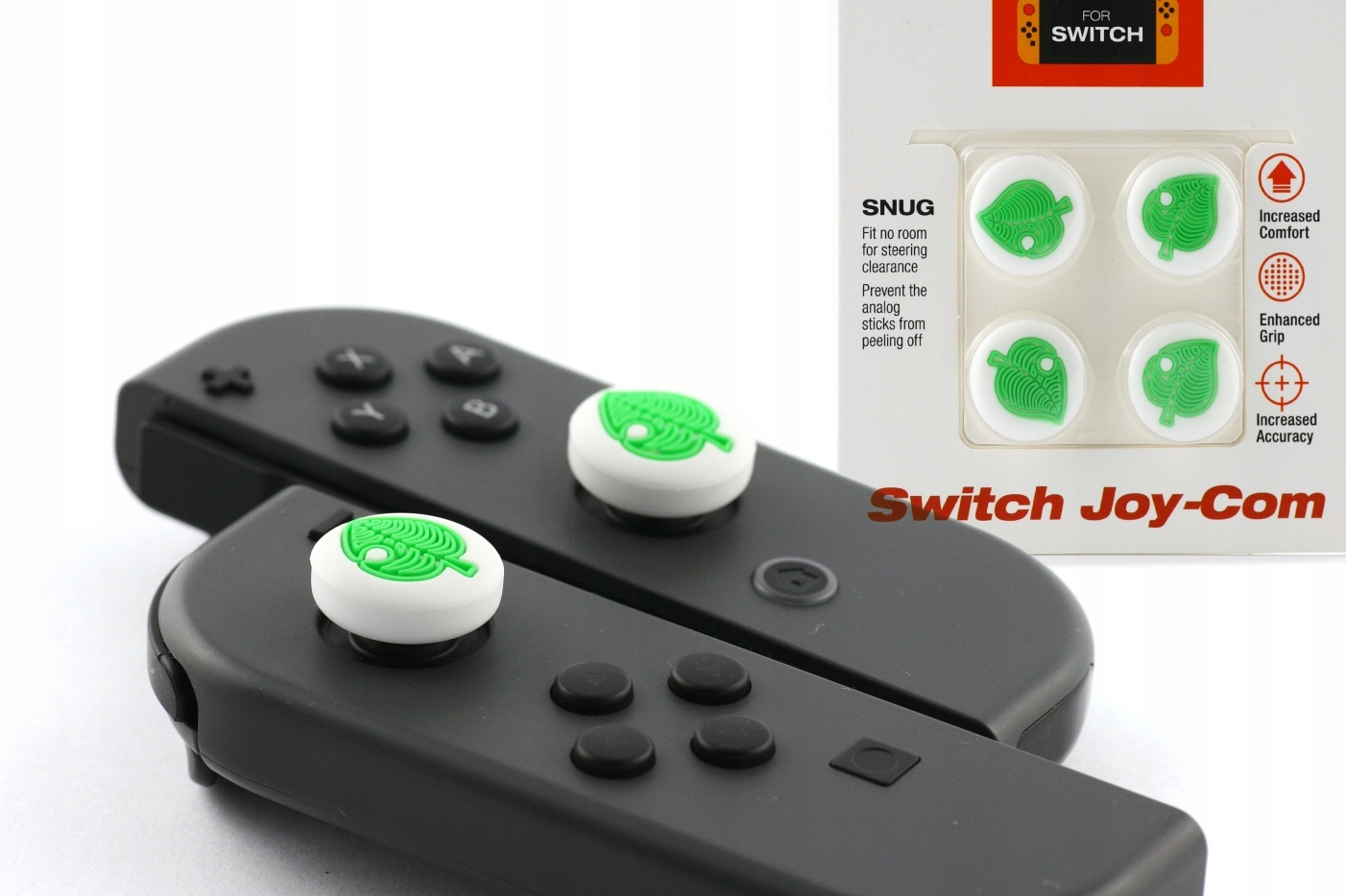 4x NAKŁADKI NA ANALOGI JOY-CON SWITCH / NS OLED Lite Animal Crossing Liście