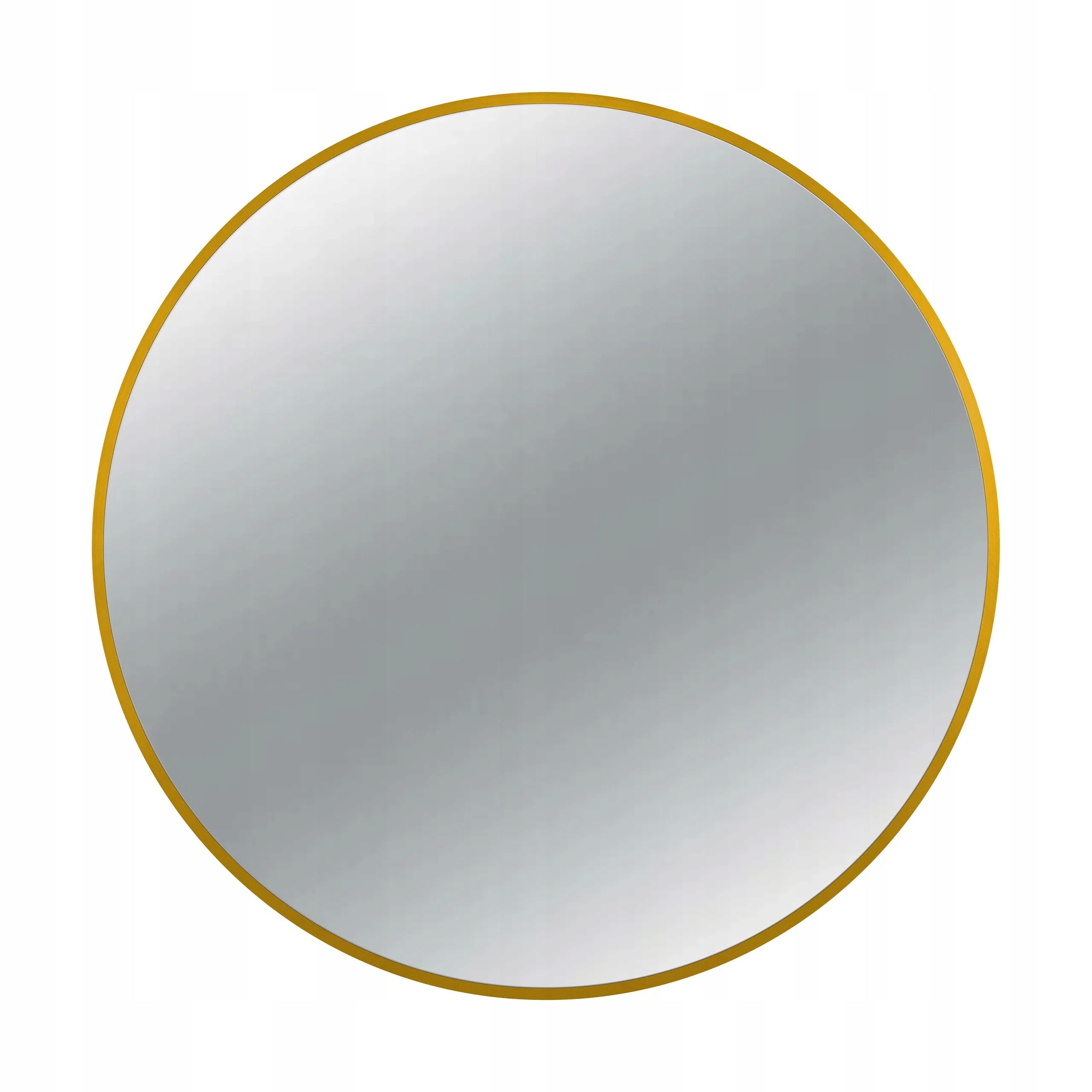 Nepodsvietené okrúhle zrkadlo Corina Gold 100 cm, hliníkový rám