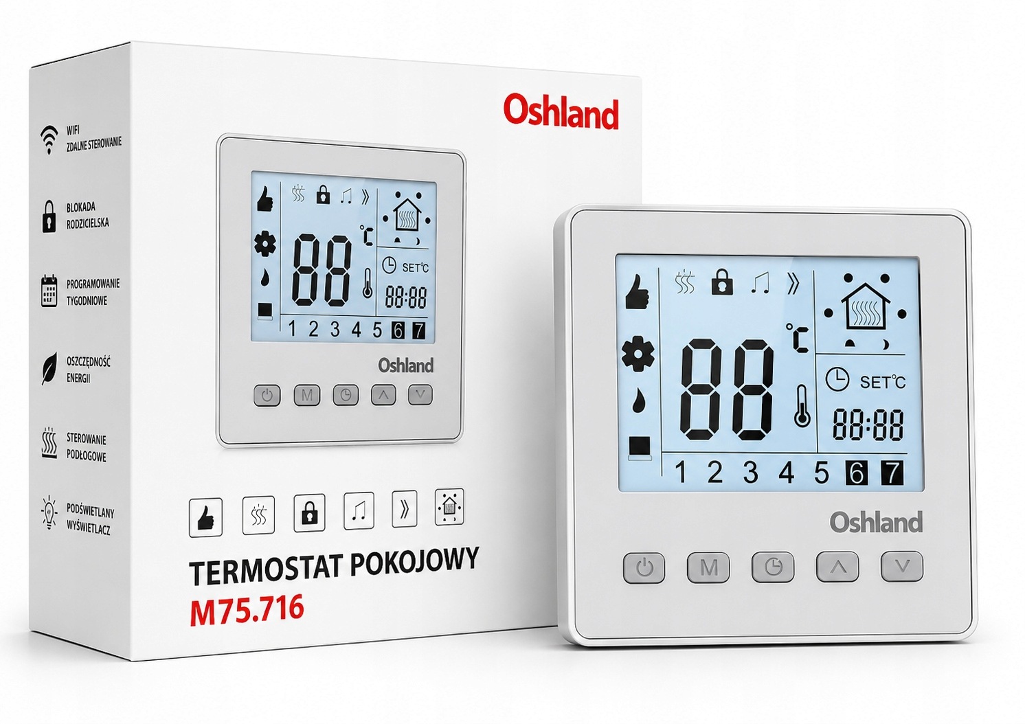 Pokojový Termostat LCD Regulátor Teploty 16A