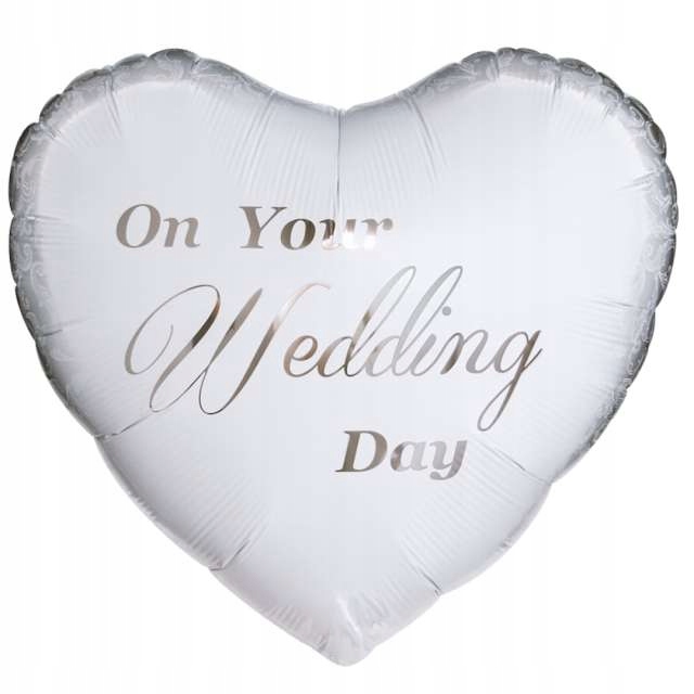 

balon Ślubny foliowy on your Wedding day serce