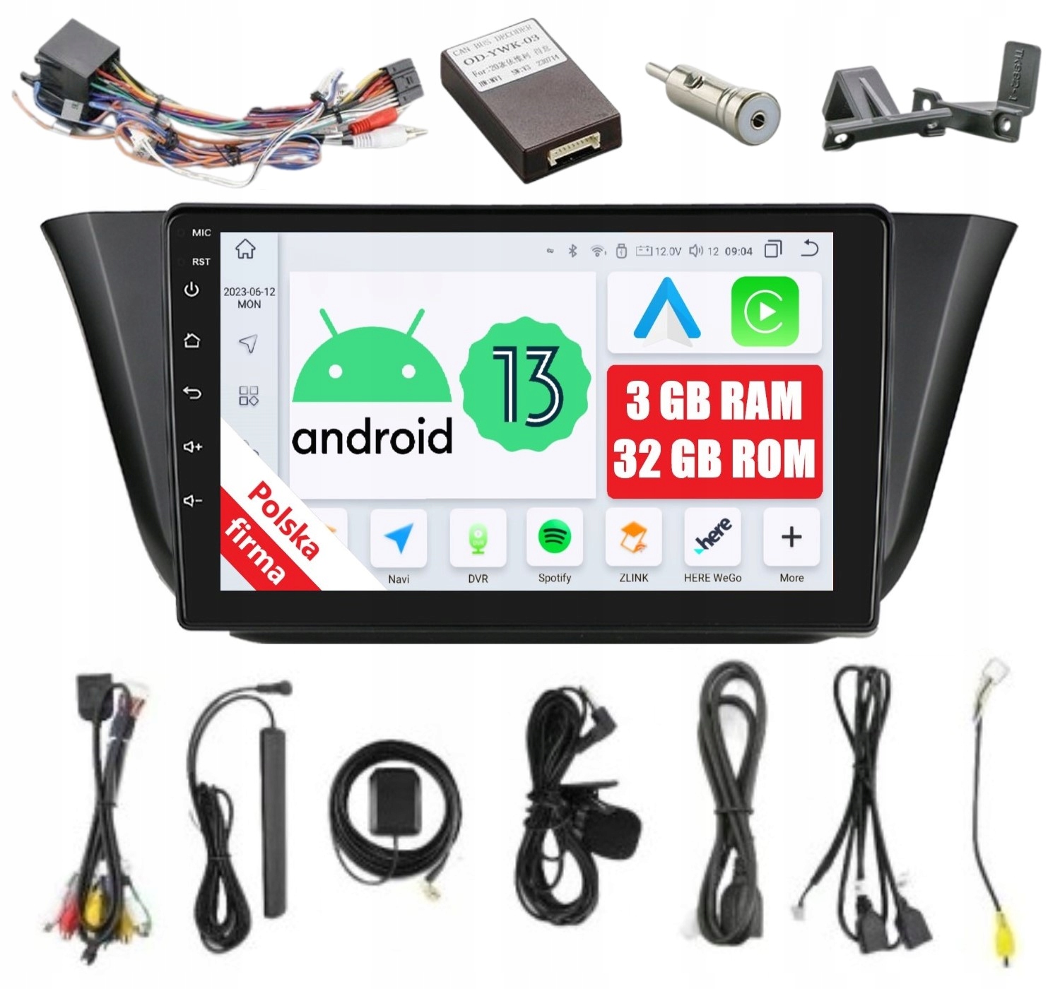 Navigácia 2DIN Rádio Android Iveco Daily 6 VI 3/32 Gb Dsp Carplay Lte