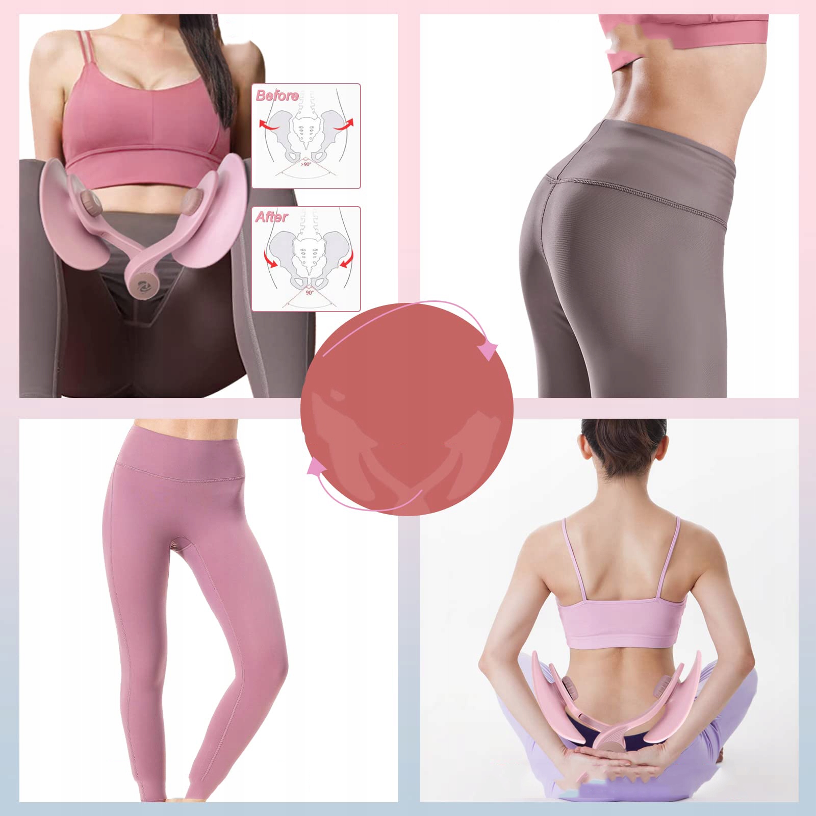 LEKKI TRENAŻER NÓG, PRZYRZĄD DO TRENINGU BIODER Model trener mięśni dna miednicy