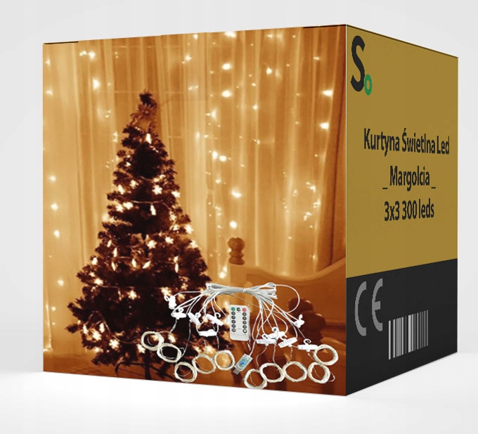 

Kurtyna Świetlna 3mx3m led oświetlenie dekoracyjne