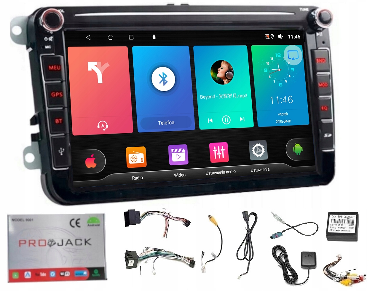 Rádio Navigácia Gps Android Vw Eos 2006-2015 Wifi Carplay 64GB