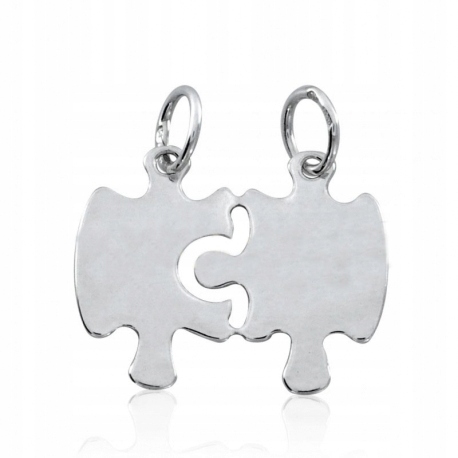 

Wisiorki Dla Dwojga Dwa Puzzle Puzzel Srebro 925