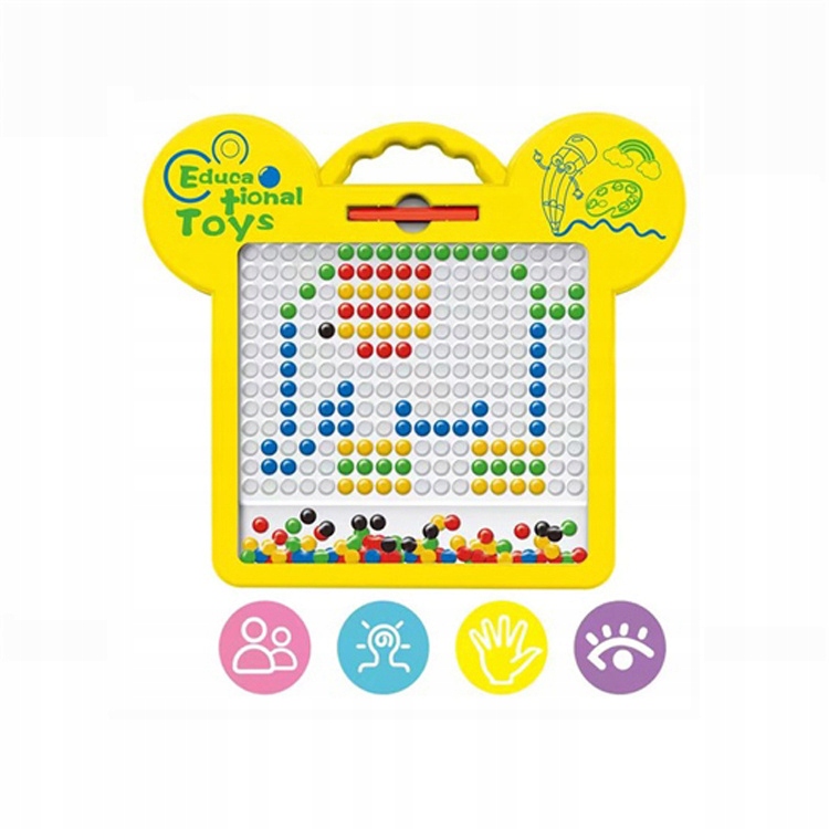 TABLICA MAGNETYCZNA MOZAIKA MONTESSORI KARTY ZADAŃ KROPKI SZABLONY Materiał plastik