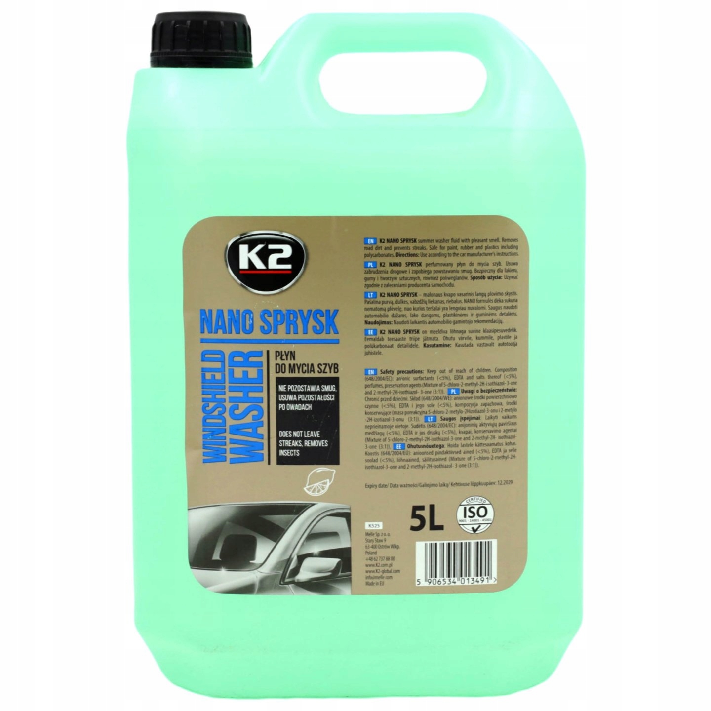 

Płyn do Spryskiwaczy K2 Nano Sprysk Letni 5L