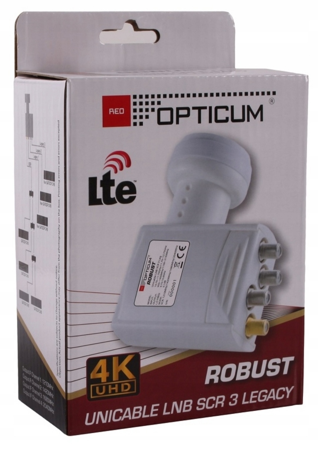 Konwerter Opticum Unicable Lnb SCR 3 Model Unicable LNB SCR 3 Leg