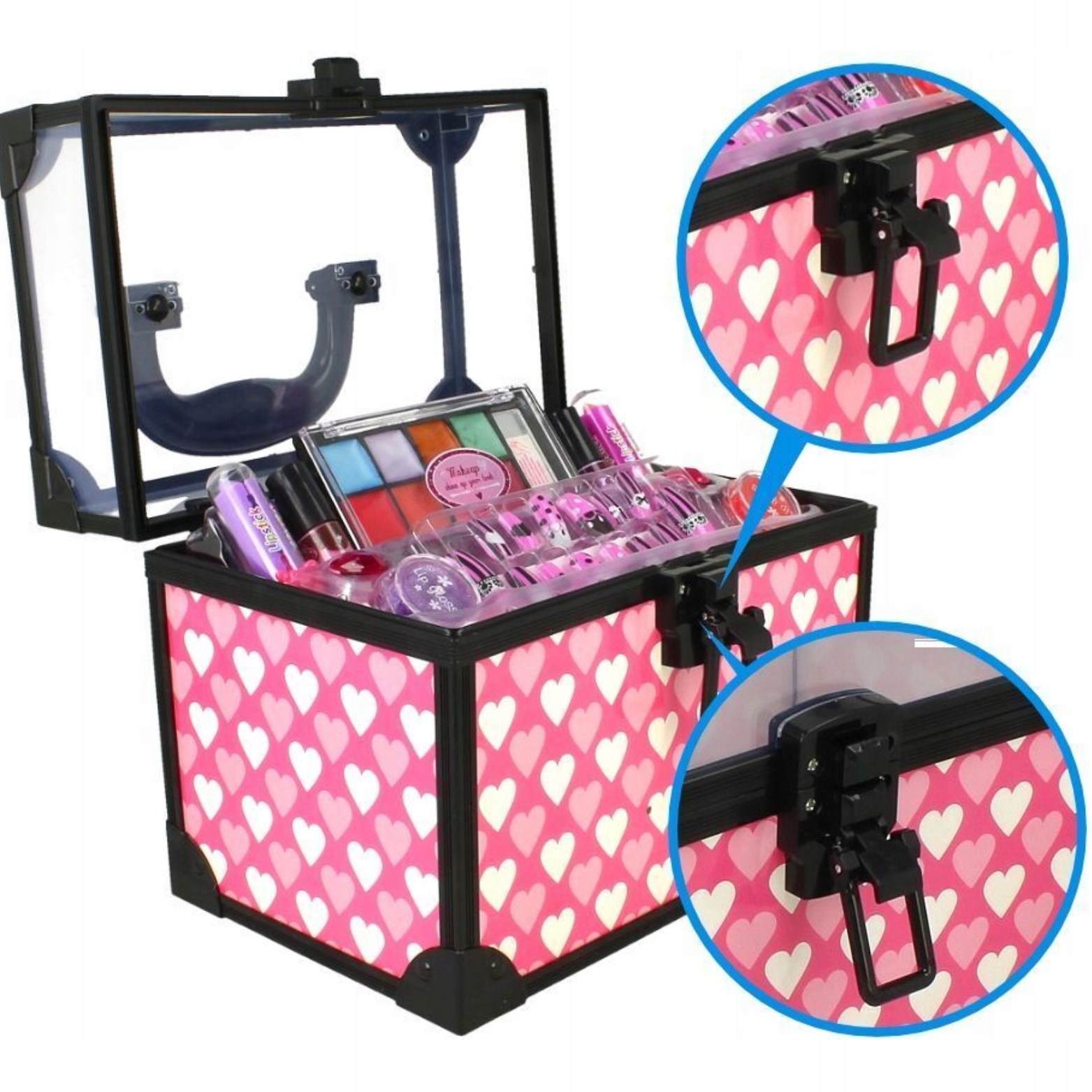 Kuferek kosmetyków makijażu i paznokci Domowe Spa MAKEUP SZKATUŁKA Certyfikaty, opinie, atesty CE EN 71