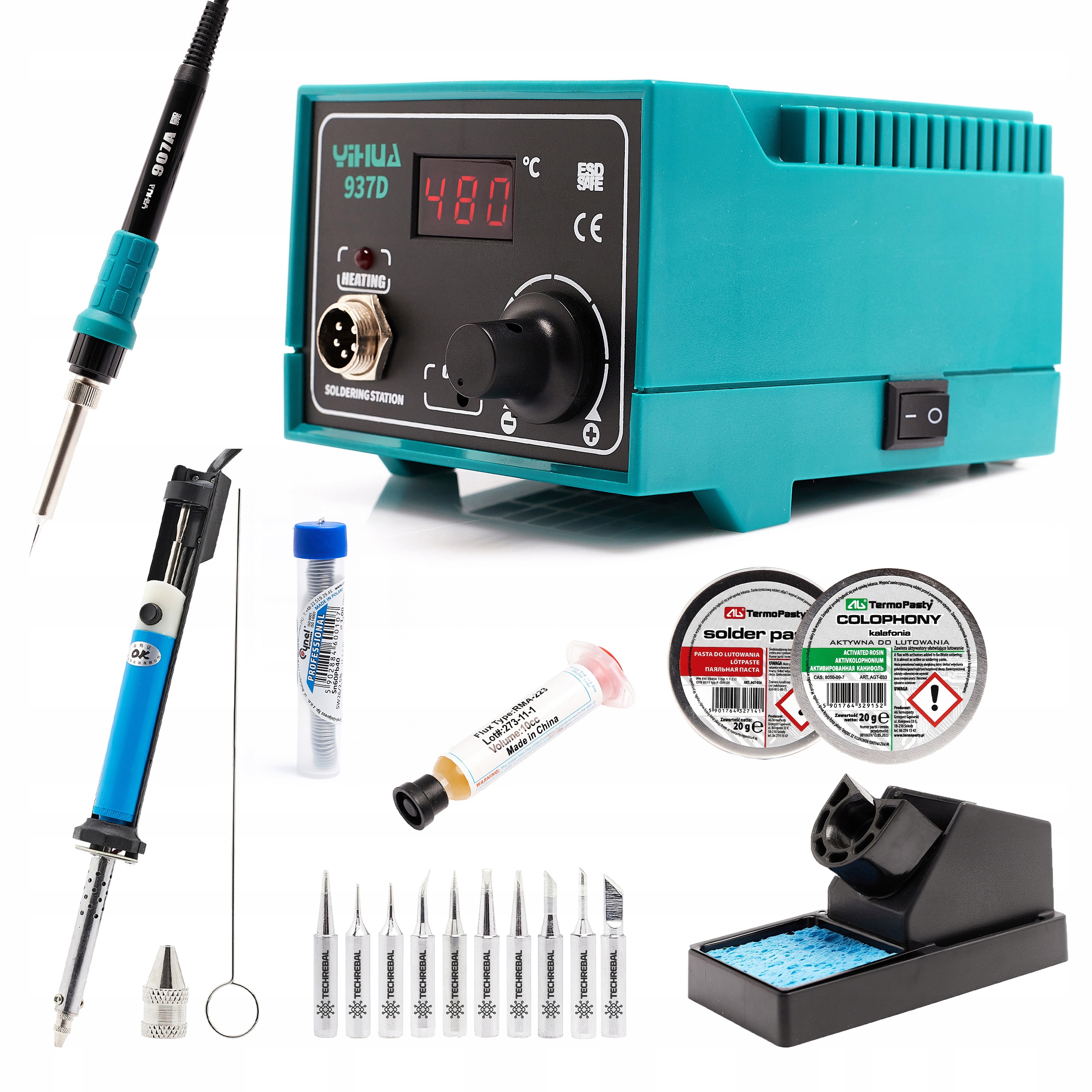 Pájecí Stanice 937D Odsávač Cín Tavidlo Maxi Sada Pro Pájení