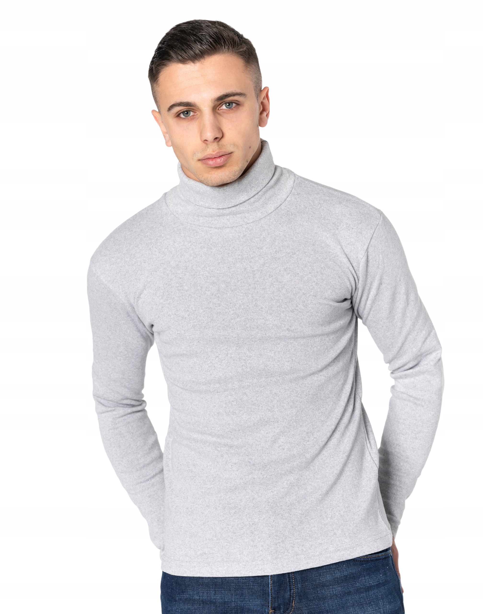 

Elegancki Sweter Golf Męski Bawełniany 426-03 r M