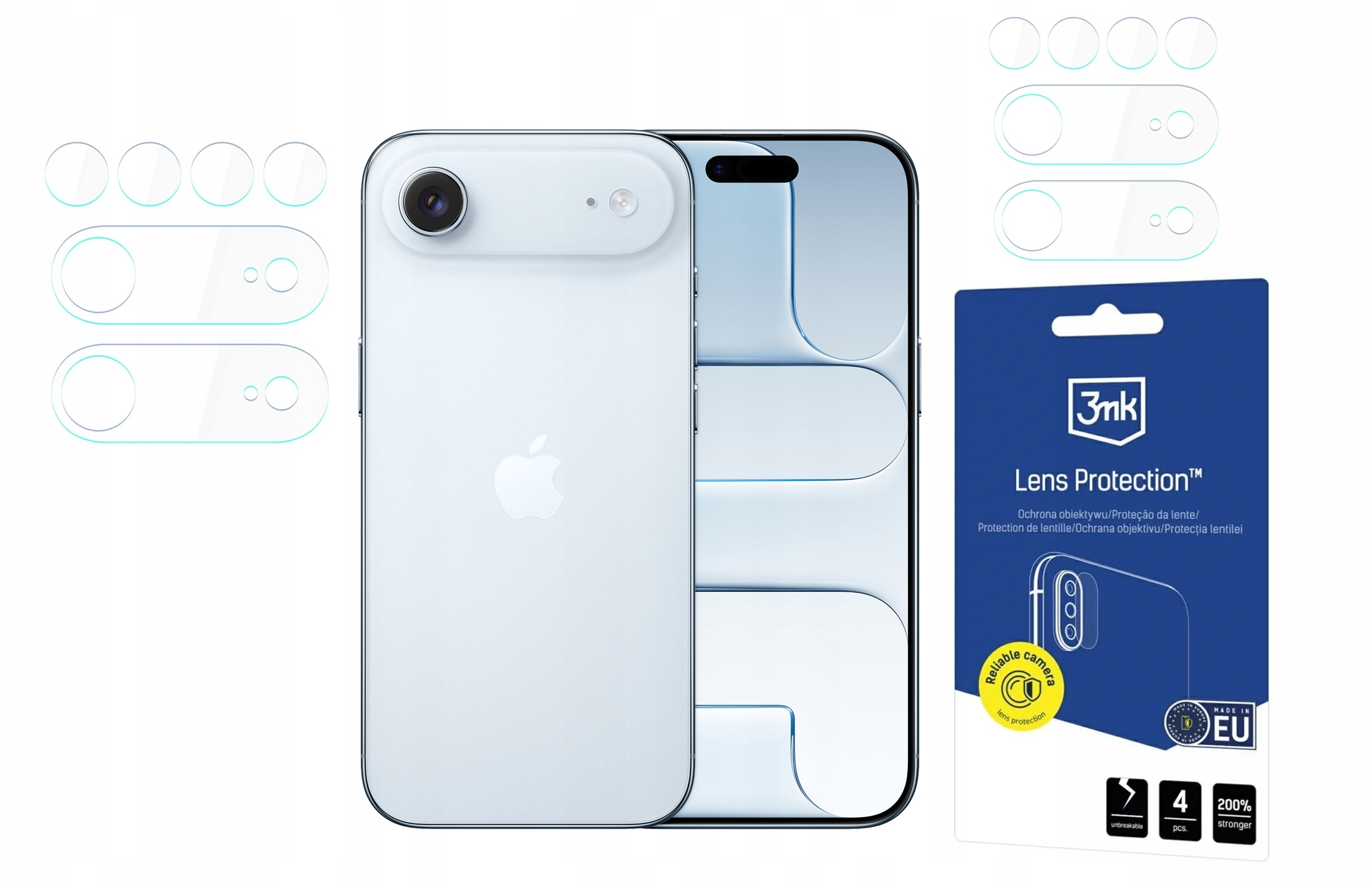 3mk Sklo na objektiv a ostrov fotoaparátu Lens pro iPhone Air 4ks