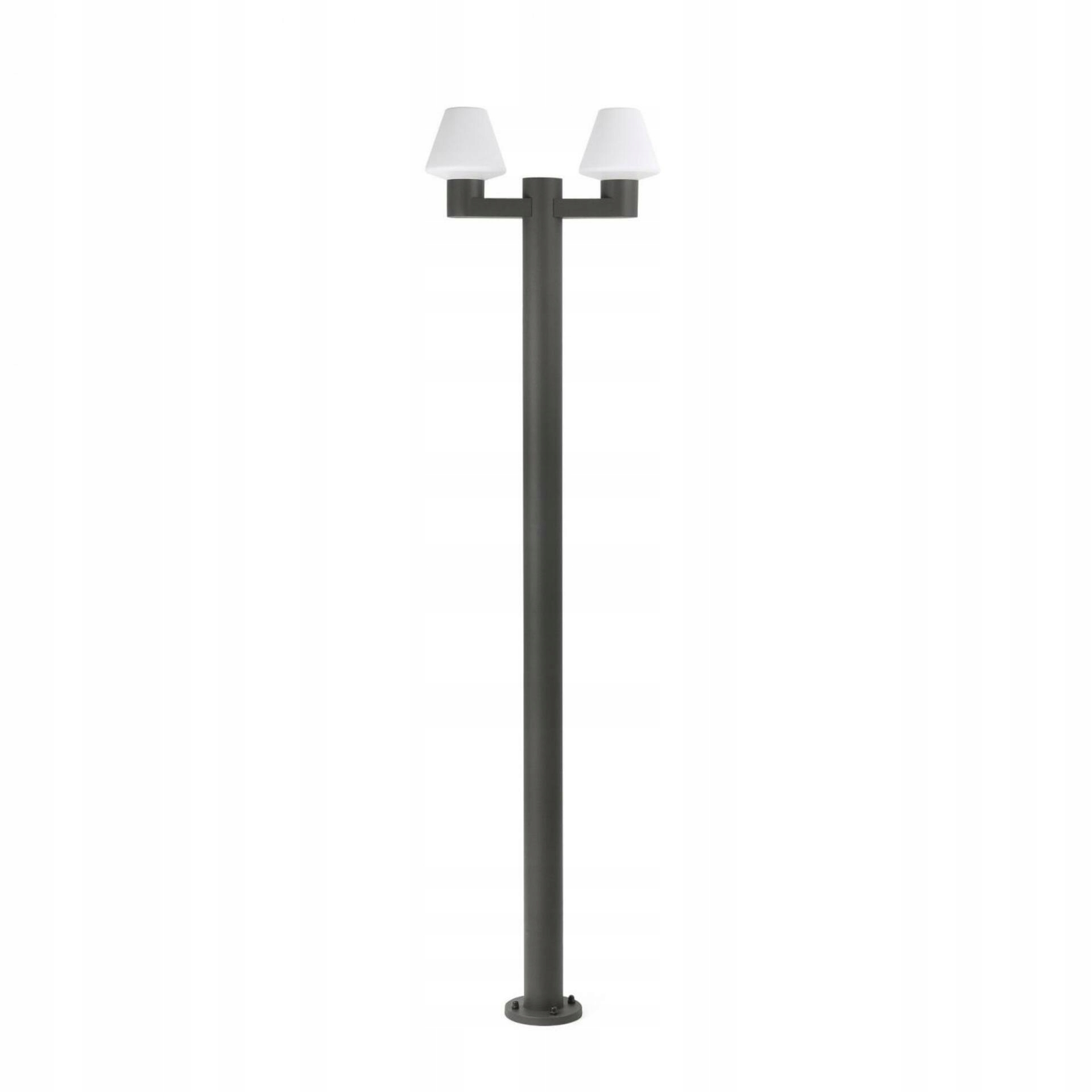 Faro Mistu stĺpiková lampa, tmavo šedá, 2x E27, IP44, výška 215 cm