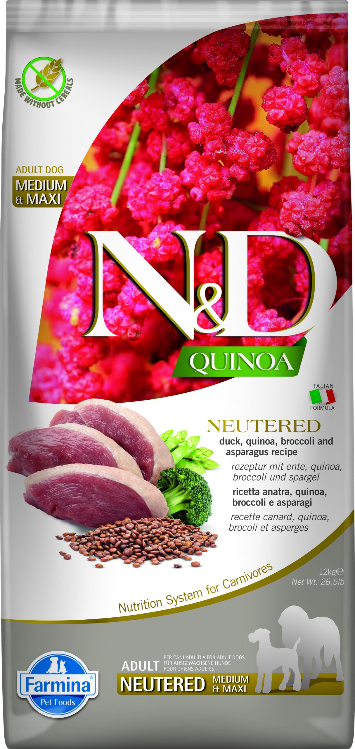 Levně N&d Quinoa Dog Neutered Duck&Broccoli&Asp. Mini 7kg