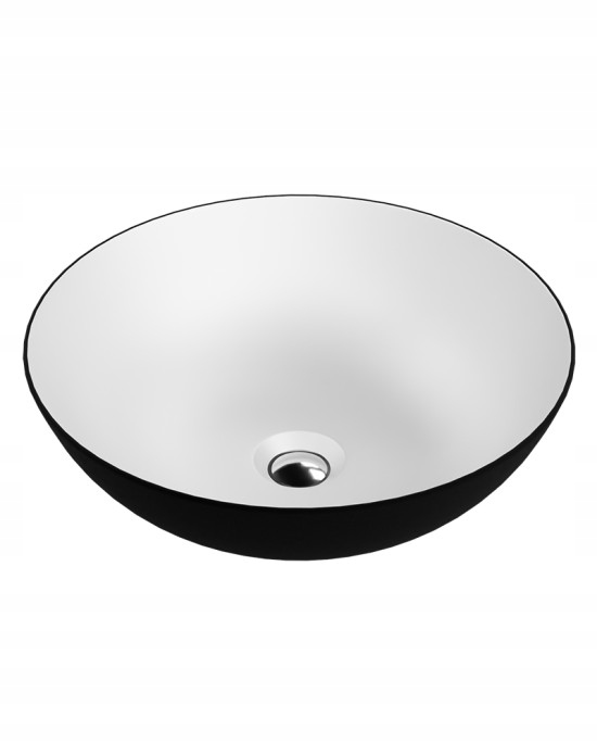 Umywalka Nablatowa Rosa Black White