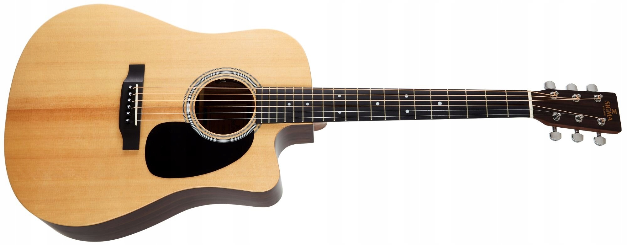 Sigma Guitars Dtc-ste-mf elektroakustická kytara s výřezem