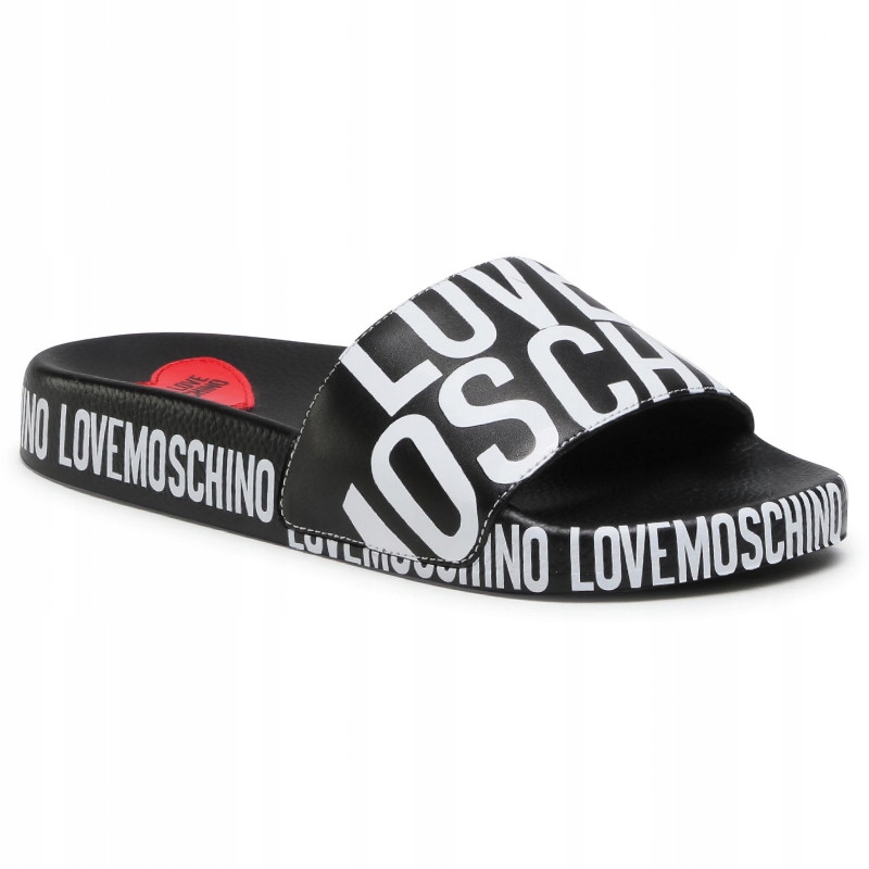 

Love Moschino - czarne klapki damskie z logo 38