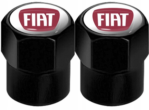 

Fiat Nakrętki Na Wentyl komplet-4szt z Pl Black