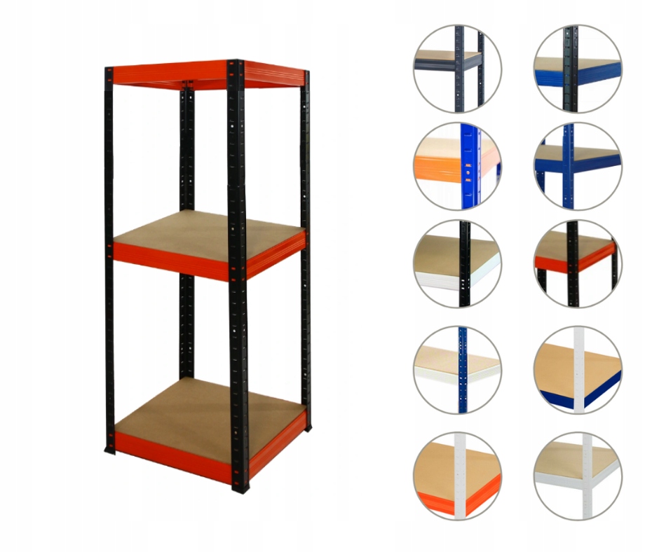 Kovový regálový garážový skladový regál Helios Hbo 106x060x60 3 police