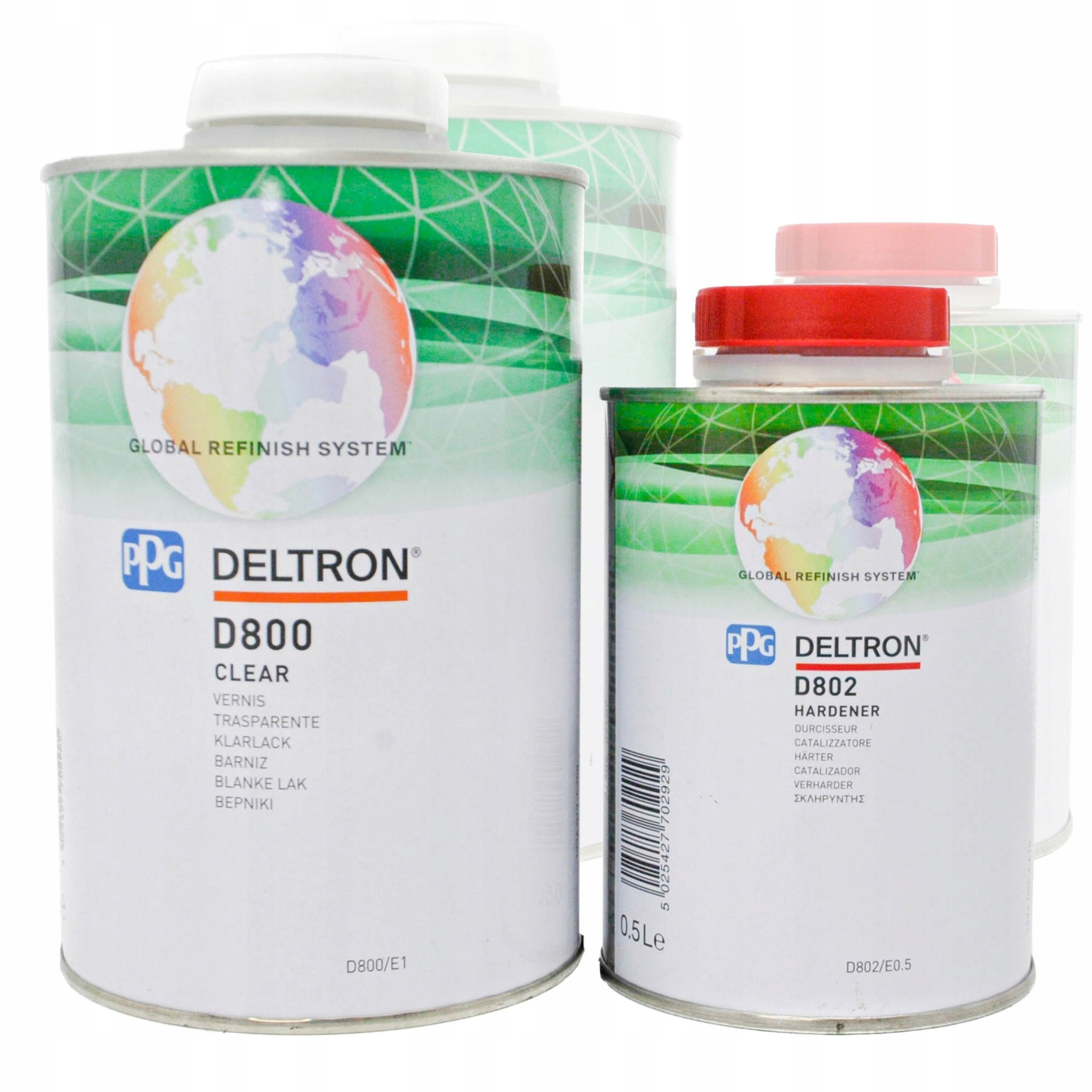 Lakier Bezbarwny PPG DELTRON D800 + Utwardzacz D802 Dwuskładnik Zestaw 2szt Numer katalogowy producenta D800/E1