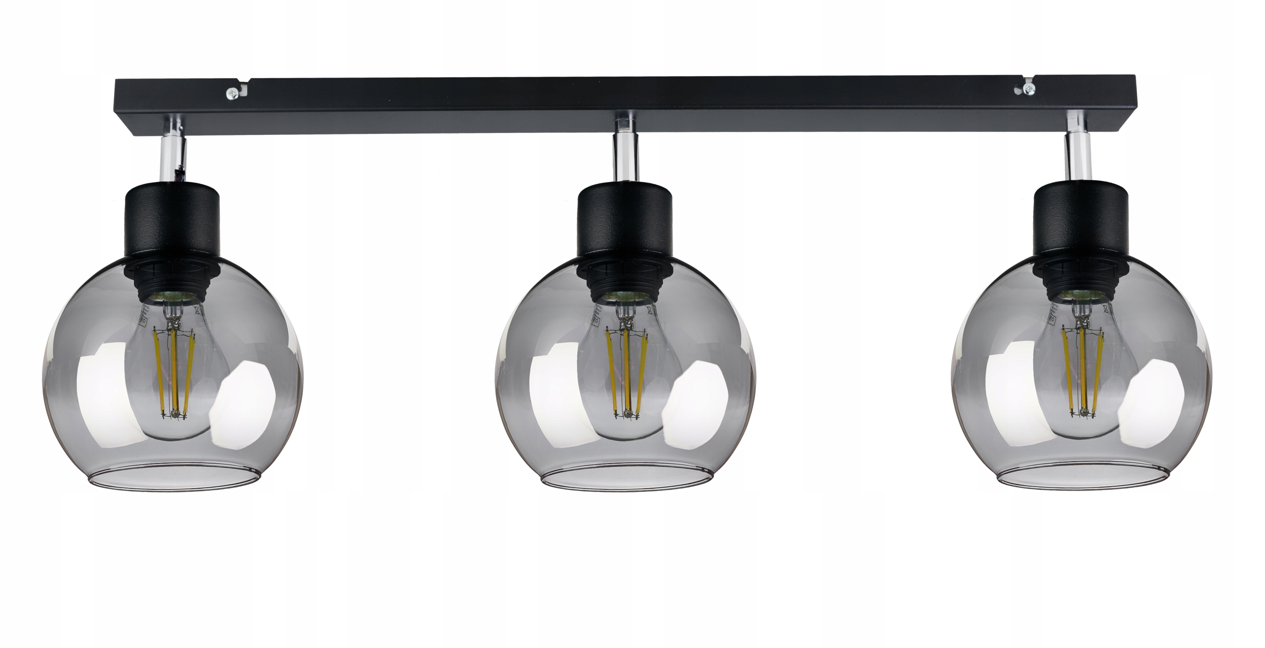 Lampa Stropní Svítidlo Regulovatelný Lustr Nosník Kula Skleněná