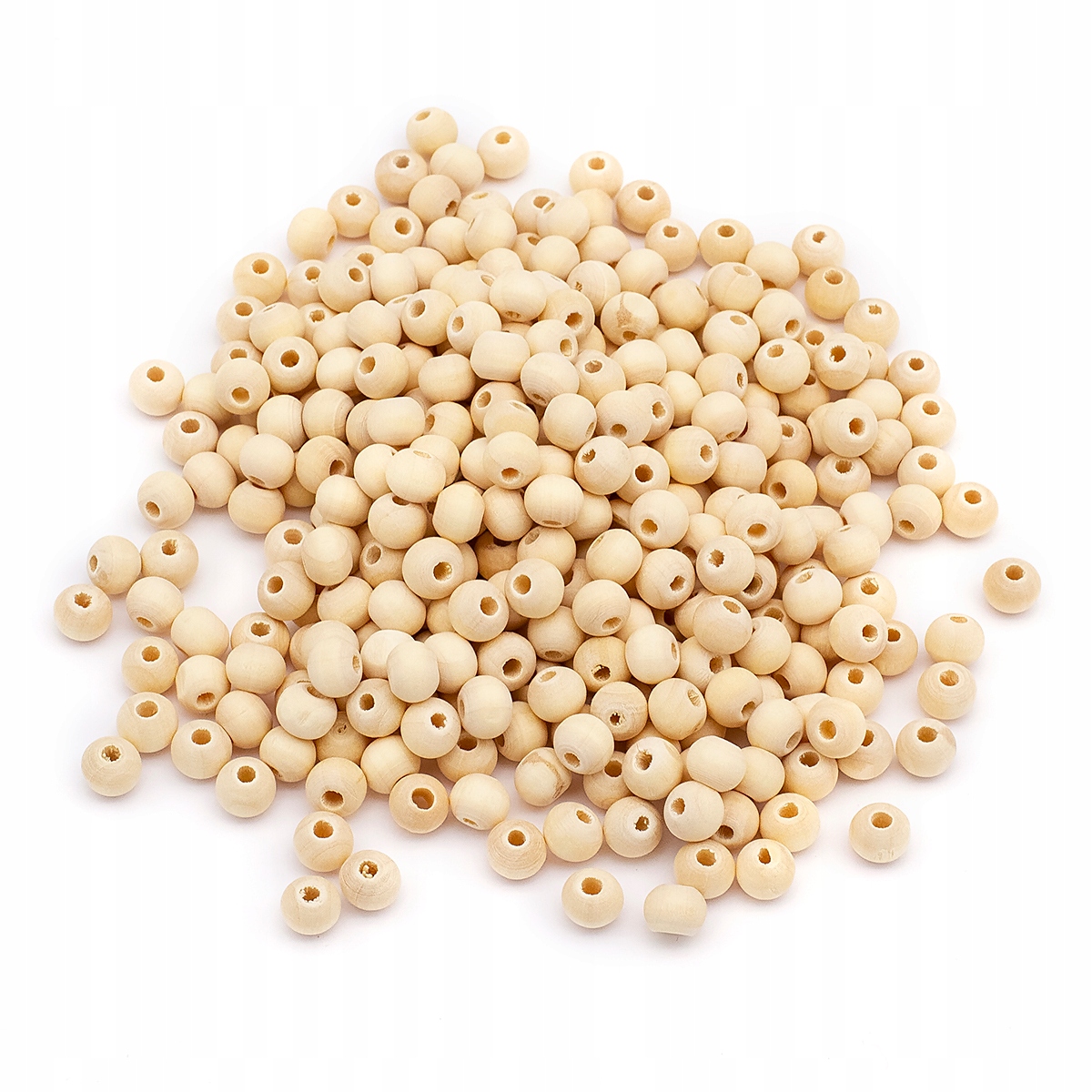 Korálky Přírodní Dřevěné, Surové, Kulaté, 8mm, 500g~3000 ks