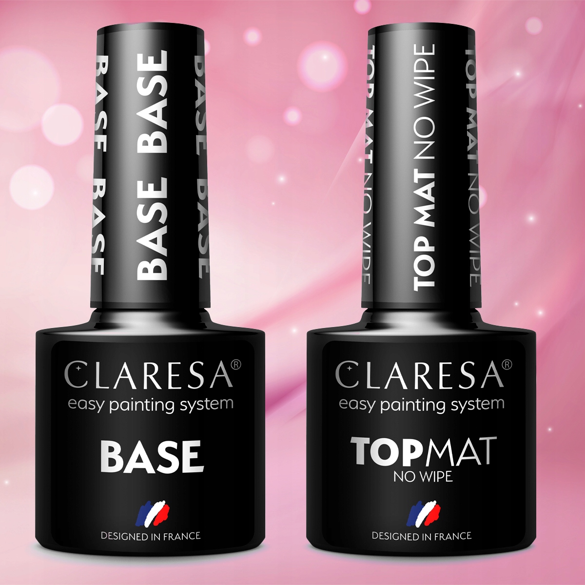 CLARESA BAZA pod lakier HYBRYDOWY + TOP MAT Marka Claresa
