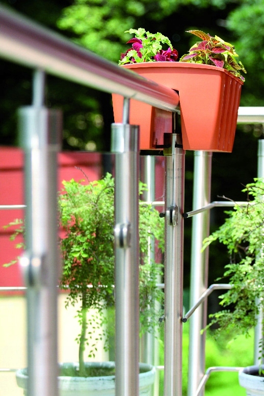 DONICA NA BALKON BALUSTRADĘ DONICZKA ANTRACYT 12L Maks. szerokość 39.3 cm