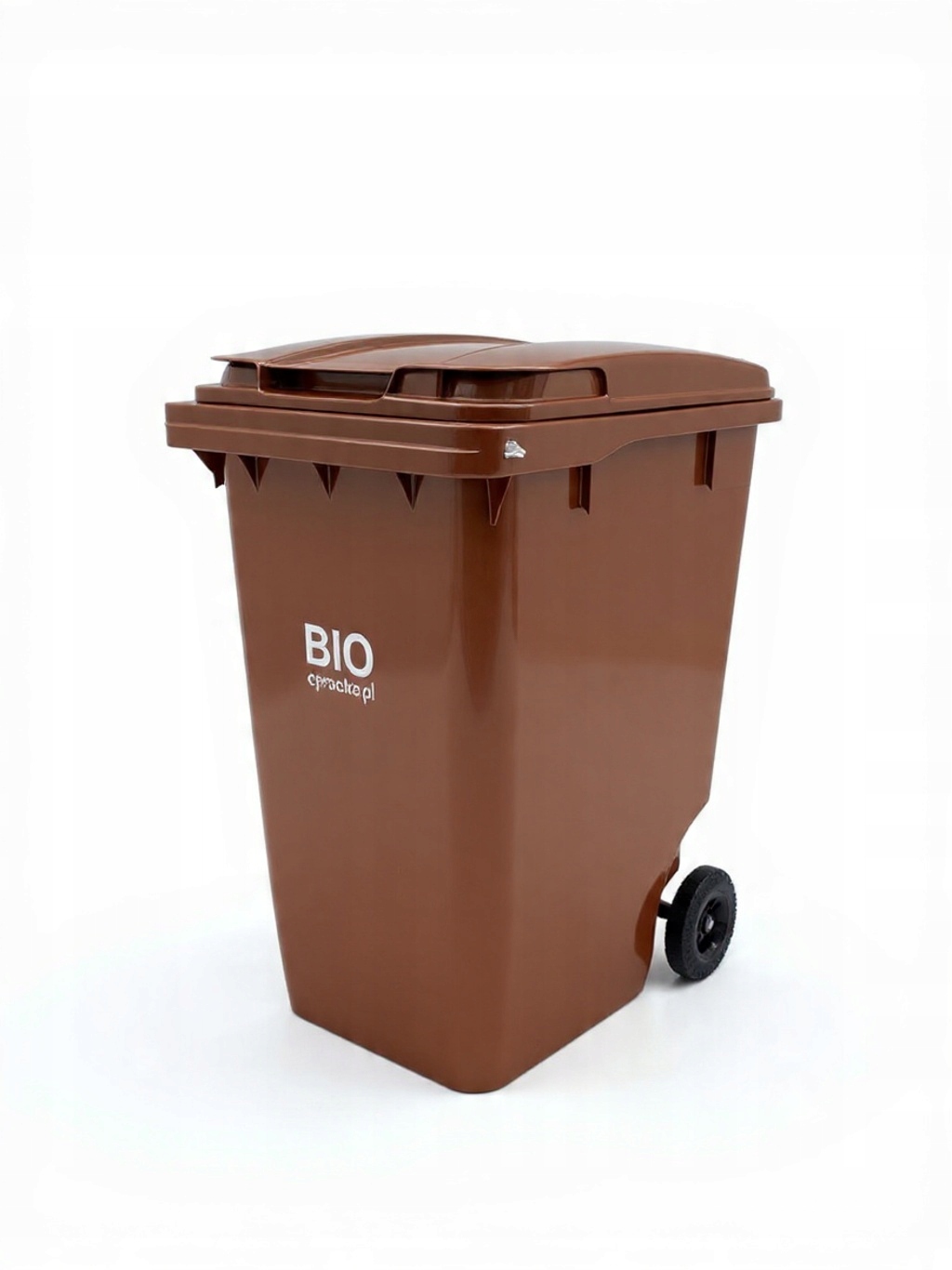 Kosz Pojemnik Kubeł Kontener Na Śmieci Odpady 360l Brązowy Eko Bio Śmietnik